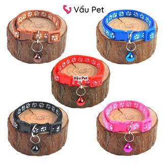 Vòng Cổ Cho Chó Mèo Chuông Bấm In Hình Dấu Chân - Vòng Đeo Cổ Cho Chó Vẩu Pet Shop