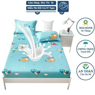 Ga chống thấm cotton cho bé, drap chống thấm cotton không nóng bí, không sột soạt, nằm trực tiếp