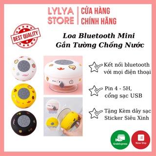 Loa bluetooth mini không dây , loa nhà tắm chống thấm nước nhỏ gọn tiện dụng _ tặng kèm sticker đẹp dễ thương