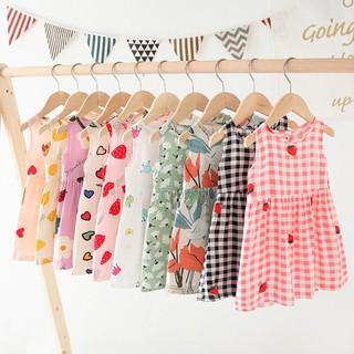 [Link 2] Váy lụa đũi bé gái mịn mát mặc hè, váy bé gái, đầm bé gái nhiều mầu thoáng mát