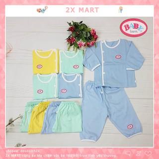 Bộ quần áo sơ sinh dài tay Baby Born cotton cao cấp, mềm mại, thấm hút mồ hôi, phơi nhanh khô - 2X MART