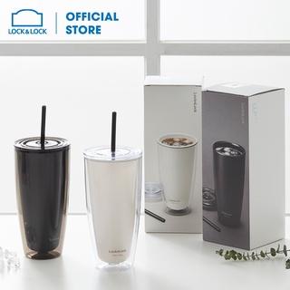 [GRO GIFT] Ly nhựa 2 lớp Lock&Lock kèm ống hút 750ml