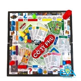 Bộ Đồ Chơi Bàn Cờ Tỷ Phú Nhựa Gấp SaTo Board Games Kèm Sách Hướng Dẫn