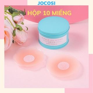 Miếng dán ti ngực silicon, dán ngực Hộp 5 cặp siêu dính sử dụng nhiều lần JOCOSI 306