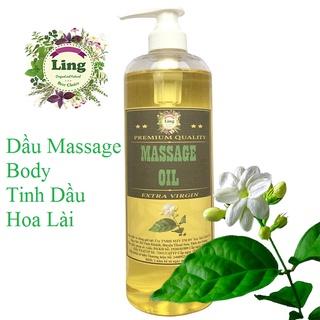 [Bạn mới nhập COSHBM -50% đơn 0Đ] 1 Lít Dầu Massage Body Tinh Dầu Hoa Lài Thiên nhiên 100% dùng cho mọi loại da