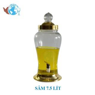 Bình thủy tinh VIỆT NAM 7.5 lít ngâm rượu nhân sâm có van và không van