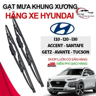 Gạt mưa ô tô Hyundai Grand I10 , I20 , I30 , Getz , Santafe , Accent , Avante , Tucson , gạt mưa oto xe hơi khung sắt