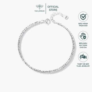 Lắc chân bạc Tlee, lắc dây xù lấp lánh- TleeJewelry