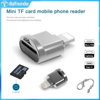 DG Đầu Đọc Thẻ Nhớ SD TF Usb 3.1 Cho táo Type-c Micro