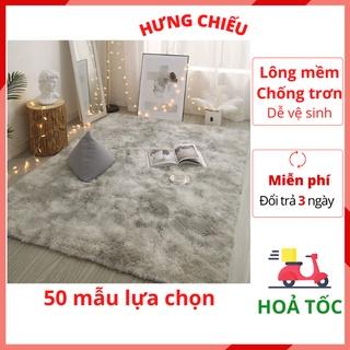 Thảm lông trải sàn loang phòng ngủ, thảm lông tròn chụp ảnh trang trí bàn trang điểm mẫu mới 2022 Hưng Chiếu