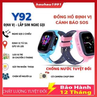Đồng Hồ Thông Minh Trẻ Em Lắp Sim Y92 Và Q12 Định Vị Nghe Gọi Nhắn Tin Chống Nước Có Tiếng Việt.Bao