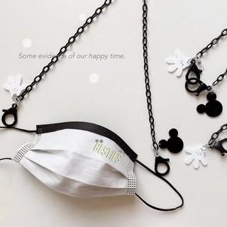 Dây đeo mắt kính / khẩu trang họa tiết chuột Mickey thời trang màu đen chống thất lạc