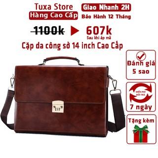 Túi xách công sở BOSS Da Cao Cấp đựng laptop 14 inch đi làm Túi đựng laptop Cặp văn phòng Bảo Hành 12 Tháng Tuxa store