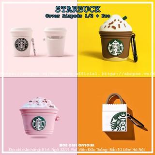 [STARBUCK] Vỏ Ốp Case Bảo Vệ Bao Đựng Tai Nghe Airpod 1 2 Pro Hình túi kem cà phê - Moncase