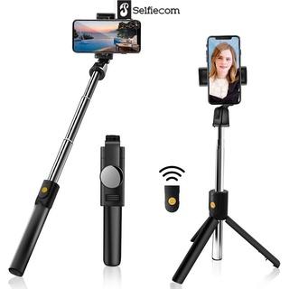 Gậy chụp hình 3 chân có bluetooth Selfiecom K10 chụp ảnh selfie tự sướng bằng remote, kẹp xoay 360 độ