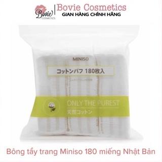Bông tẩy trang Miniso 180 miếng Nhật Bản