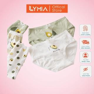 Quần Lót Nữ Cotton LYMIA Co Dãn 4 Chiều Hình Quả Bơ Cute Có Size