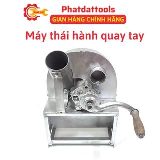 Máy thái hành,tỏi quay tay-Máy thái củ quả hành tỏi lát mỏng