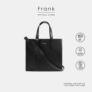 Túi Đeo Chéo Nam Da Bò Mastrotto Cao Cấp FRANK Santiago M Tote Bag Túi Xách Da Công Sở Nam Màu Đen-Jet Black