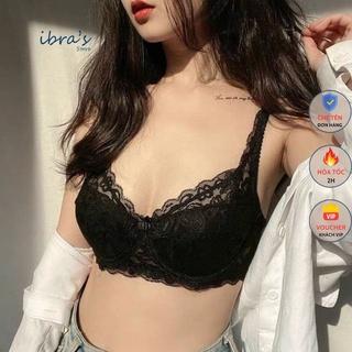 Áo Ngực Bra Ren Bralette Ibra Áo Lót Nữ Có Gọng Trong Suốt Xuyên Thấu Đệm Mút Mỏng Mềm Mại Sexy Gợi Cảm Ibra's A1 Có Mút