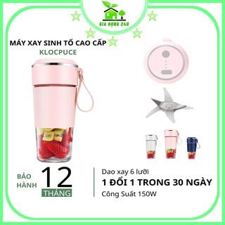 Máy xay cầm tay mini sinh tố cao cấp JUICER [LOẠI 1] xay thịt say đá dao 6 lưỡi cốc thuỷ tinh đa năng