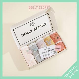 Quần lót nữ cotton Y Tế Kháng Khuẩn Đính Logo Màu Pastel Đáng Yêu Học Sinh DOLLY SECRET QL036