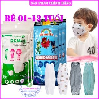 [3-8 Tuổi] Khẩu trang y tế trẻ em 4D KF94 4 lớp kháng khuẩn Hàn Quốc 10Chiếc/Túi. Chính hãng TT Mask 3D CT N95 KN95 Land