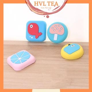 Miếng chặn cửa chống va đập đệm chắn cửa cao su silicon dán tường tủ - HVL TEA