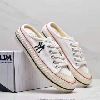 Giày sục nữ lười thể thao MLB ny đạp gót Trắng full sneaker nam nữ Hot trend