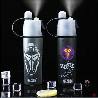 Bình Đựng Nước Bóng Rổ NBA 5.0 Chế Độ Phun Sương Chất Liệu Nhựa Cao Cấp An Toàn In Logo Kobe James Kyrie Curry Harden