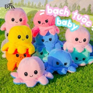 Thú nhồi bông hình bạch tuộc dễ thương thay đổi 2 cảm xúc cỡ 20/30/40cm