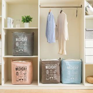 Giỏ đựng quần áo bằng vải cỡ lớn, túi đựng chăn màn đa năng washday có thể gấp gọn vintage xinh xắn HL7meomeo