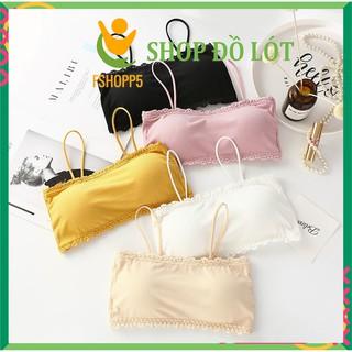 Áo quây 2 dây sexy Cotton có đệm mỏng 8033 Bra nữ kiểu Croptop mặc hở vai lưng dáng hàn quốc FSHOPP5