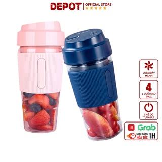 Máy xay sinh tố mini cầm tay 4 lưỡi, Máy xay cầm tay Juicecup - Fruitcup - Juicer mẫu mới 2021 bảo hành 1 đổi 1