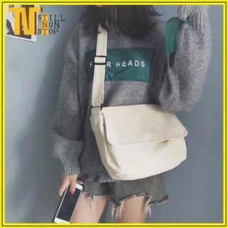 Túi tote giá rẻ vải canvas đeo chéo đi hoc unisex phong cách ulzzang XUONGMAITNT D32