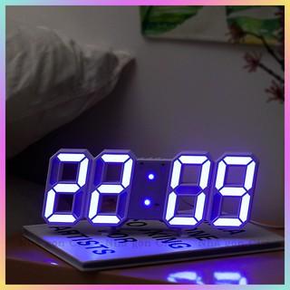 Đồng hồ LED 3D treo tường, để bàn ⚡FREE SHIP⚡ thông minh, phong cách Hàn Quốc hiện đại [MH43]