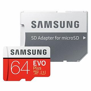 [BH 5 năm] Thẻ Nhớ MicroSD 64GB chính hãng Samsung Evo Plus U3 Class 10 - Tốc độ lên đến 100MB/s (Tặng kèm Adapter)