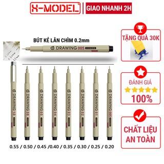 Bút kẻ lằn chìm tô màu lắp ráp mô hình Gundam Bandai Nét 0.2mm X-MODEL