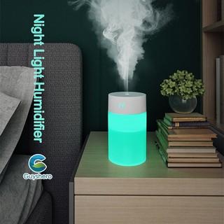 Máy phun sương mini tạo ẩm không khí có đèn Led nhiều màu sắc 260ml, Xông khuyếch tán tinh dầu