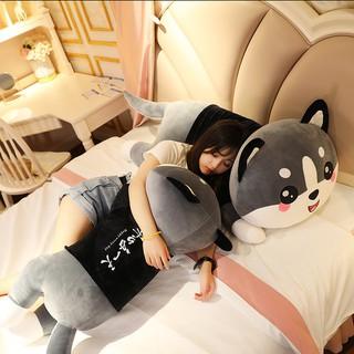 Gấu bông chó Husky má hồng áo nỉ I Love U \ kích thước 80-100-120-150cm NEOCI