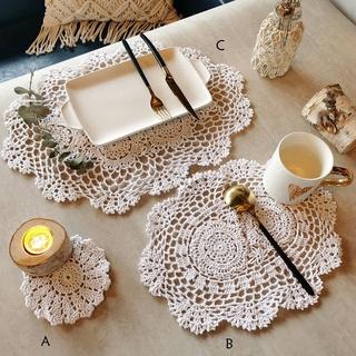 Miếng Lót Lọ Hoa Tấm Lót Ly Cốc Từ Len Đan Móc Phụ Kiện Trang Trí Vintage Phong Cách Retro | MAY Decor