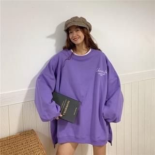 áo sweater tay dài dáng rộng nữ