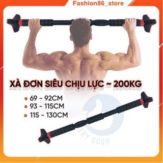 Xà đơn treo tường gắn cửa cao cấp 3 cạnh có chốt chống xoay tải trọng lên đến 200kg độ dài tùy chỉnh từ 92 đến 130cm