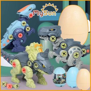 Đồ chơi bóc mở quả Trứng lắp ráp ghép lego khủng long bạo chúa biến hình MySun