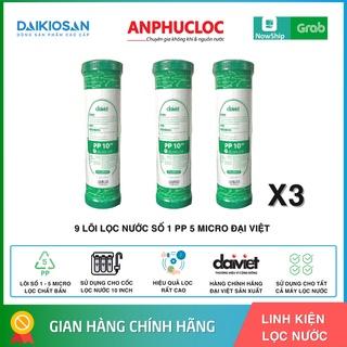 [ RẺ VÔ ĐỊCH] BỘ 9 LÕI MÁY LỌC NƯỚC SỐ 1 ĐẠI VIỆT PP 5 MICRO