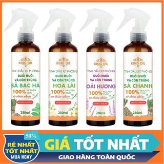 Bình xịt phòng 280ml tinh dầu Sả Chanh/ Bạc Hà/ Quế/ Lavender/ Bưởi/ Cam ngọt/ hoa lài/ Oải hương - khử mùi, đuổi muỗi