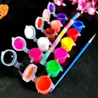 Màu nước, tô tượng, tô màu nước, bộ 12 màu nước 5ml kèm 1 cọ