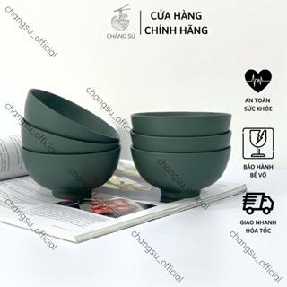 Bộ 6 bát cơm sứ xanh cổ vịt màu đẹp giá rẻ - Set chén ăn cơm men lì xả kho (loại 2) - Chàng Sứ