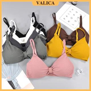 Áo bra nữ 2 dây nơ xinh xắn - Áo ngực mút mỏng - Bra nữ chất cotton co dãn VALICA 308