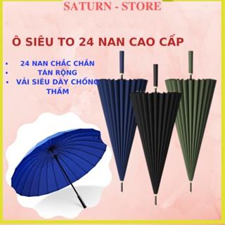 Dù Chống Lật Siêu To, Ô 24 Nan cán dài cao cấp  chắc chắn và bền bỉ  Kiểu Dáng Đẹp Vải Chống Thấm Nước - Loại Tốt